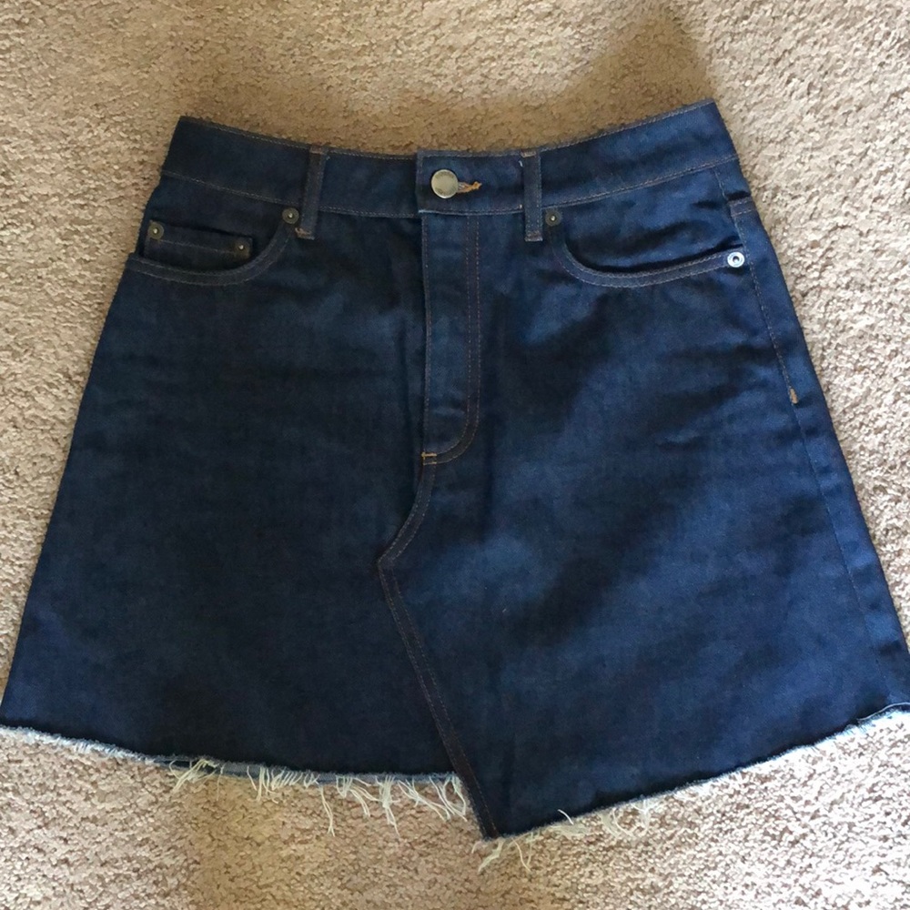 & other stories a-line denim mini skirt